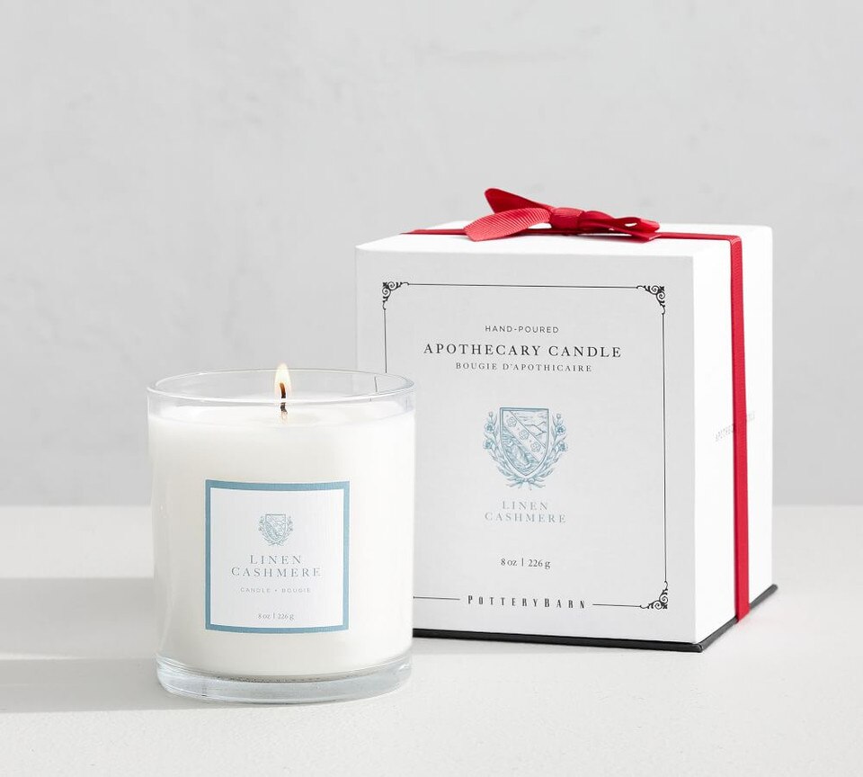 Apothecary Scented Candle Linen Cashmere